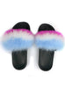 Winter Fluffy Fur Slippers Women Real Fox Fur Slides