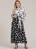 Casual Shirt Collar Single-breasted Polka Dot Long Sleeve Dress