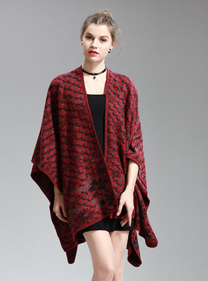 Women Shawl Long Knitted Cardigan Woolen Coat