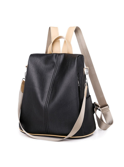 Pu Zipper Shell Backpack