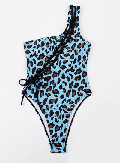 Leopard Print One-piece Swimsuit Sexy Bikini