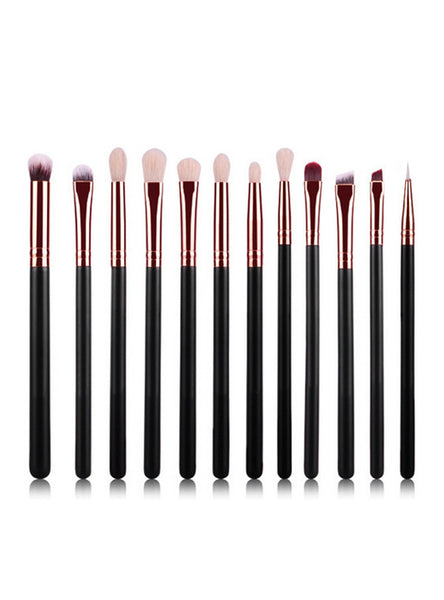 12Pcs Rose Gold Makeup Brushes Professional Eye Shadow