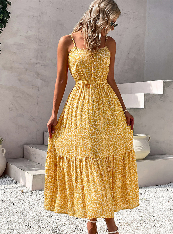 Summer Printed Casual Sling Dress