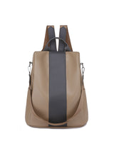 Women Pu Pure Colour Backpack