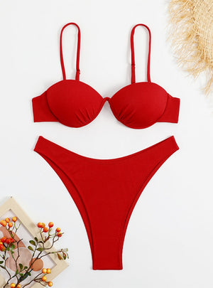 Sexy Red Swimsuit Bikini