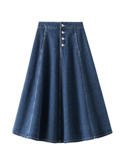 Women Long Denim Skirt