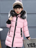 Winter Cotton Jackets Girls Fur Collar Letters Coats 