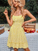 Printed Spaghetti Straps Short Dress