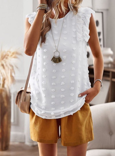 Women Ruffled Shirt Top