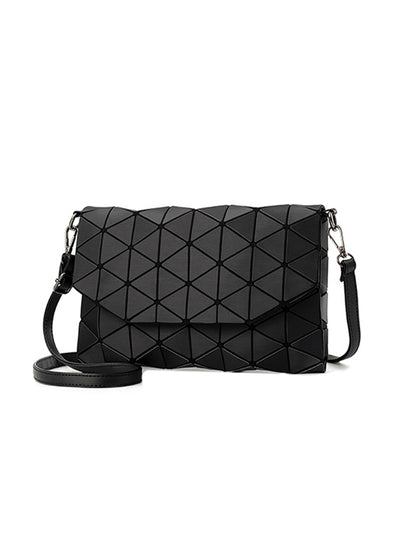 Solid Plaid Geometric Lingge Envelope Handbag