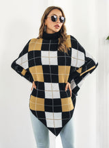 Turtleneck Bat Sleeve Loose Cloak Sweater