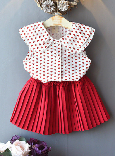 Baby Collar Sleeveless Lapel Shirt Suits