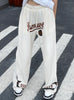 Printed Elastic Waist Wide Legs Pants