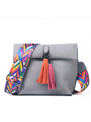 Women Messenger Bag Crossbody Bag Tassel Shoulder Bags 