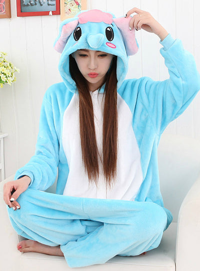 Flannel Cartoon Siamese Pajamas Elephant Animal 