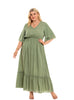 V-neck Bohemia Large Size Women's Dress