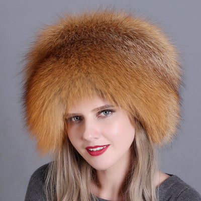 Fox Fur Hats Thicken Keep Warm