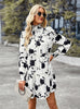 Long Sleeved Loose Print Dress