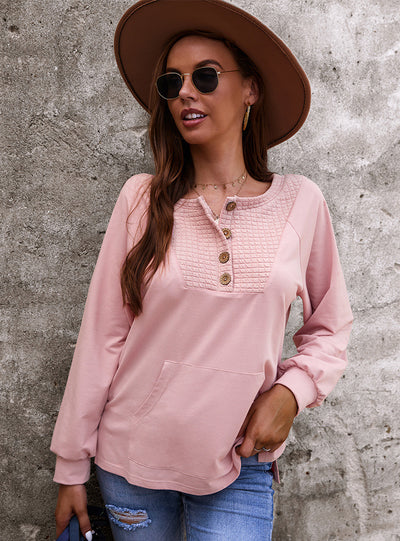 Solid Color Leisure Holiday Blouse