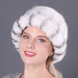 Mink Fur Ladies Keep Warm Hats