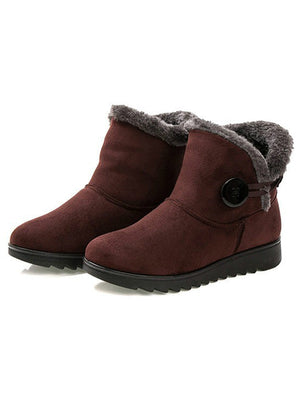 Winter Women Boots Flock Warm Ankle Snow Boots