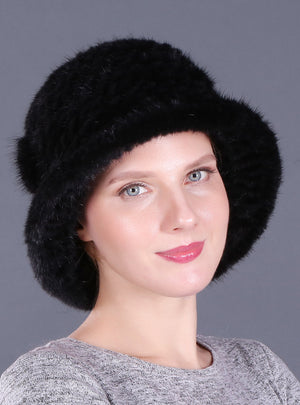 Mink Fur Hats Ear Protectors Mother's Basin Hats