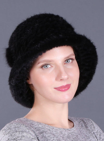 Mink Fur Hats Ear Protectors Mother's Basin Hats