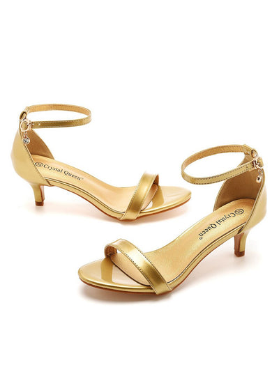 5 cm Gold Stiletto Heels Sandals