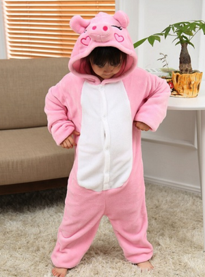 Children's Onesie Cosplay Pink Pig Animal 