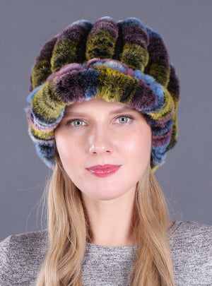 Rex Hat Dome Cap Short-brimmed Wool Knitted Hat