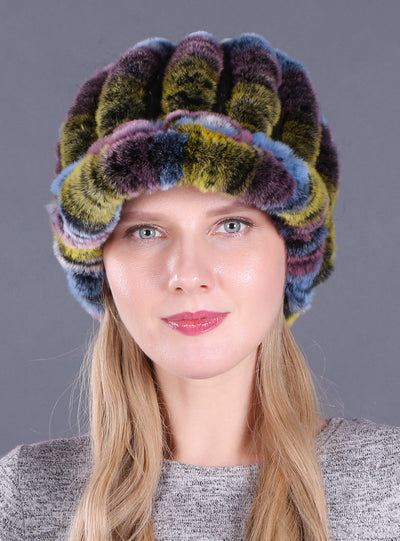 Rex Hat Dome Cap Short-brimmed Wool Knitted Hat