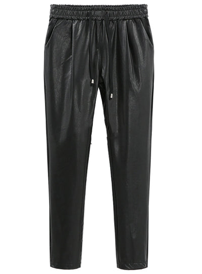 PU Faux Leather Trouser Women Harem Pant 
