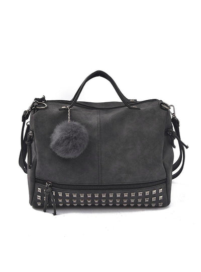 Vintage Nubuck Leather Female Top-handle Bags 