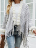 Fringe Shawl Fur Collar Cardigan Coat