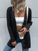 Casual Long Sleeve Black Sweater Cardigan Coat