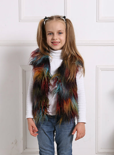 Winter Children's Vest Soft Short Fur