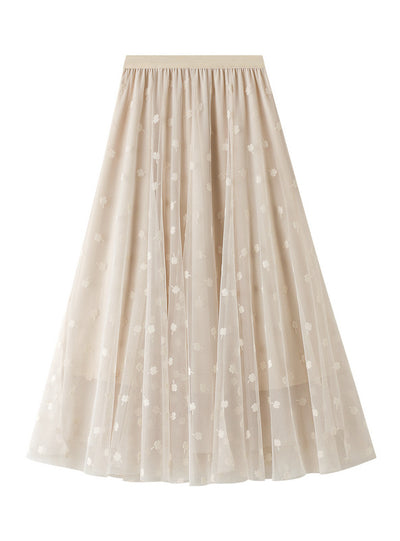 Women Mesh Clover Skirt