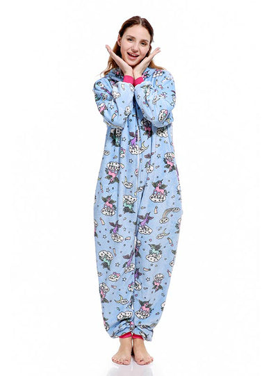 Unicorn Kigurumi Onesie Zipper Design Animal Cartoon