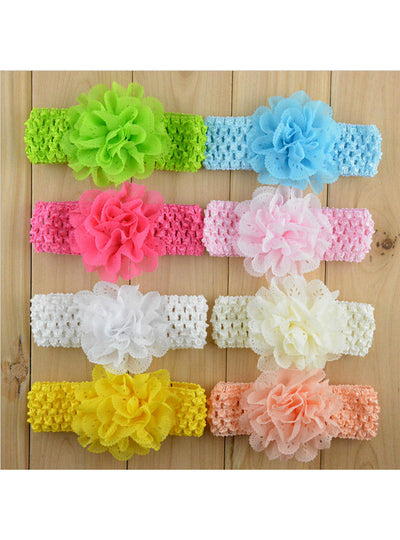 Flower Elasticity Width Elastic Hair Band Kids Flower
