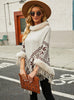 Bead Tassel Hem Cape Shawl