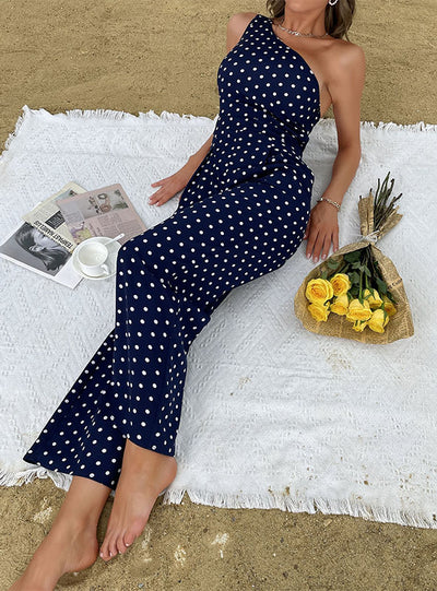 Point Micro-horn Long Pants Jumpsuit