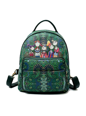 Print Backpack Women Forest School Bags for Teenage