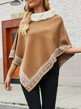 Fur Collar Cape Shawl Coat