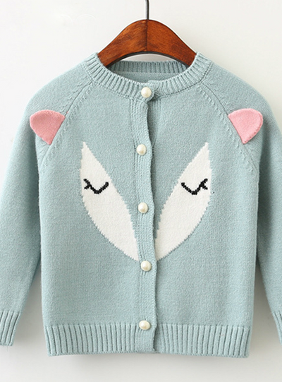 Long Sleeve Sweater For Children Knitted