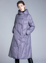 Warm Hooded Long Down Jacket