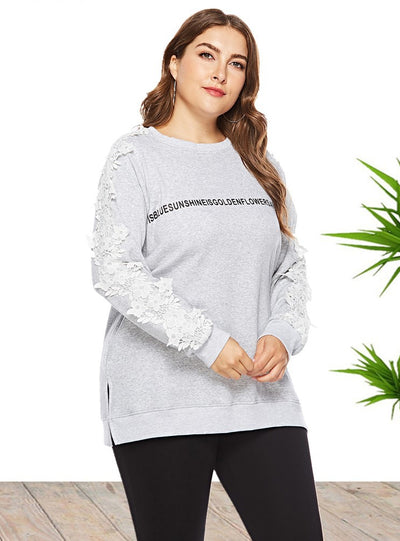 Turtleneck Letter Printed Long Sleeve Shirt