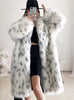 Women Jacket Fur Coat Block Coats Faux Fur