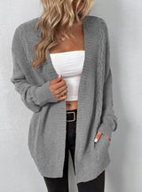 Retro Twist Pocket Sweater Coat