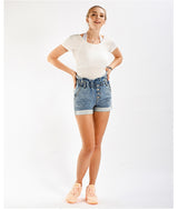 High Waist Loose Wide Leg Denim Shorts