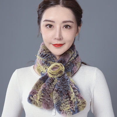 Rex Fur Scarf Double-sided Scarf Keep Warm